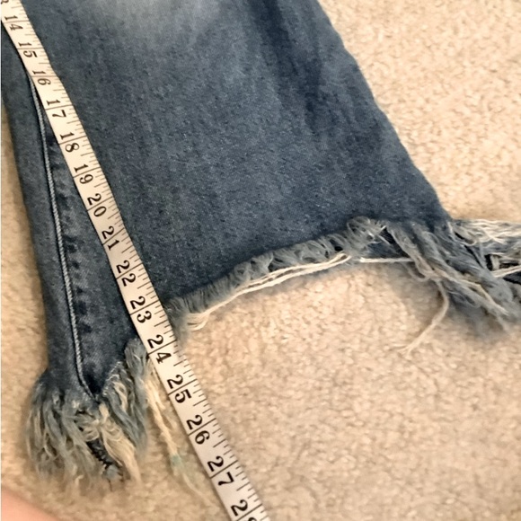 Free People for Lee High Rise Wide Leg Raw
Hem Cropped Jeans - Picture 8 of 9